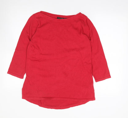 Womens UK Size S Jeanne Pierre Red Pullover Jumper