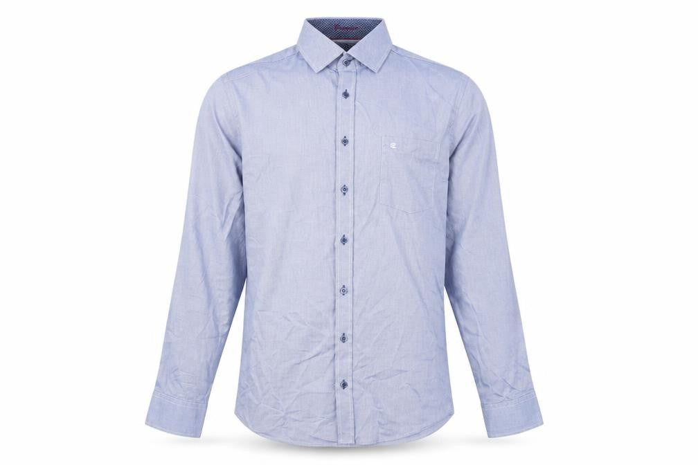Mens UK Size L CASAMODA Blue  Button-Up Long Sleeve Casual Shirt