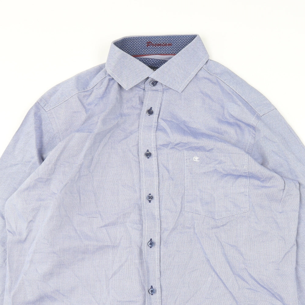 Mens UK Size L CASAMODA Blue  Button-Up Long Sleeve Casual Shirt