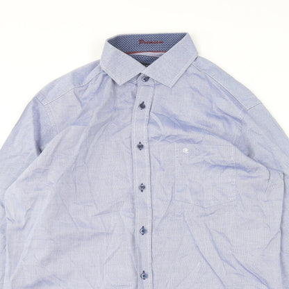Mens UK Size L CASAMODA Blue  Button-Up Long Sleeve Casual Shirt