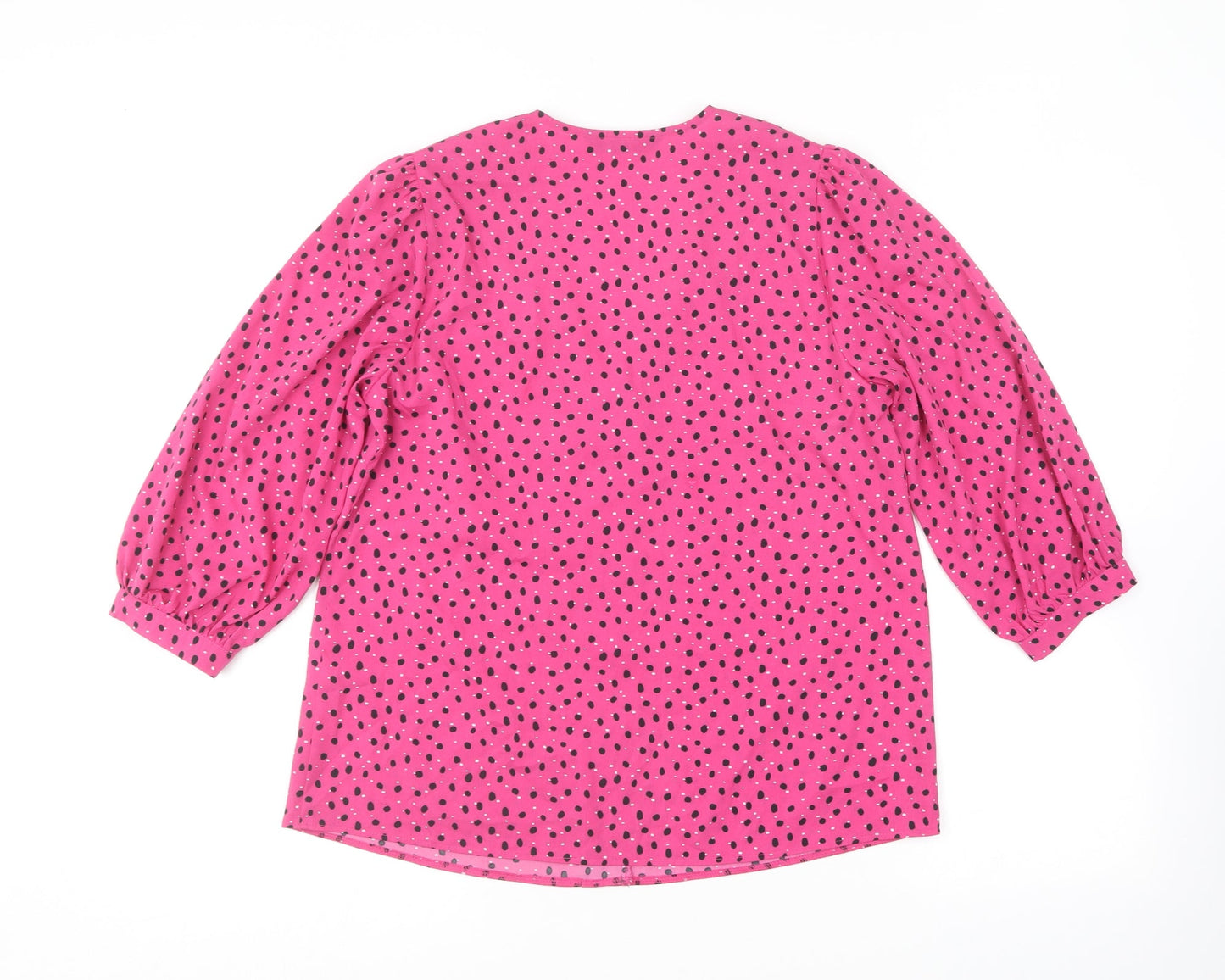 Womens UK Size S Dunnes Stores Pink Basic Button-Up