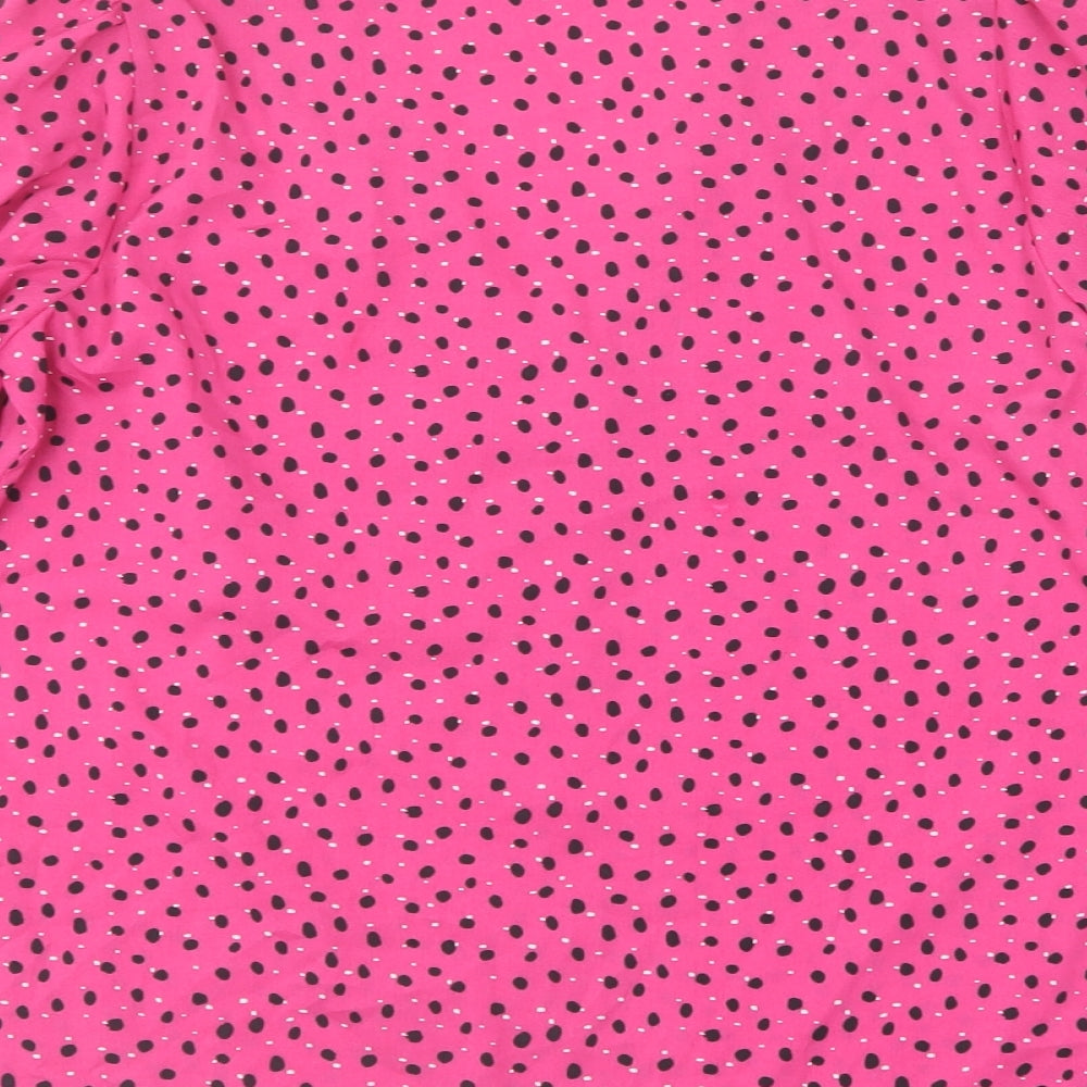 Womens UK Size S Dunnes Stores Pink Basic Button-Up