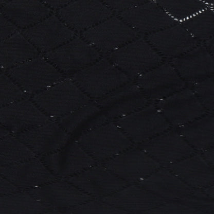 SheIn Womens Black V-Neck  Acrylic Pullover Jumper Size XL