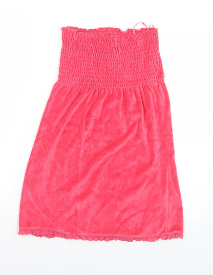 Ocean Clubs Womens Pink  Cotton Jersey T-Shirt Size 8 Off the Shoulder - 8-10