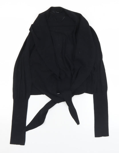 George Womens Black Collared  Cotton Cardigan Jumper Size 16