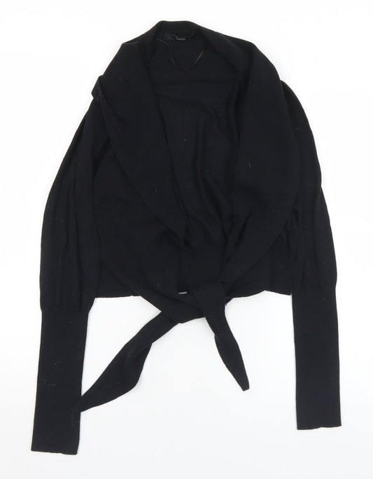 George Womens Black Collared  Cotton Cardigan Jumper Size 16