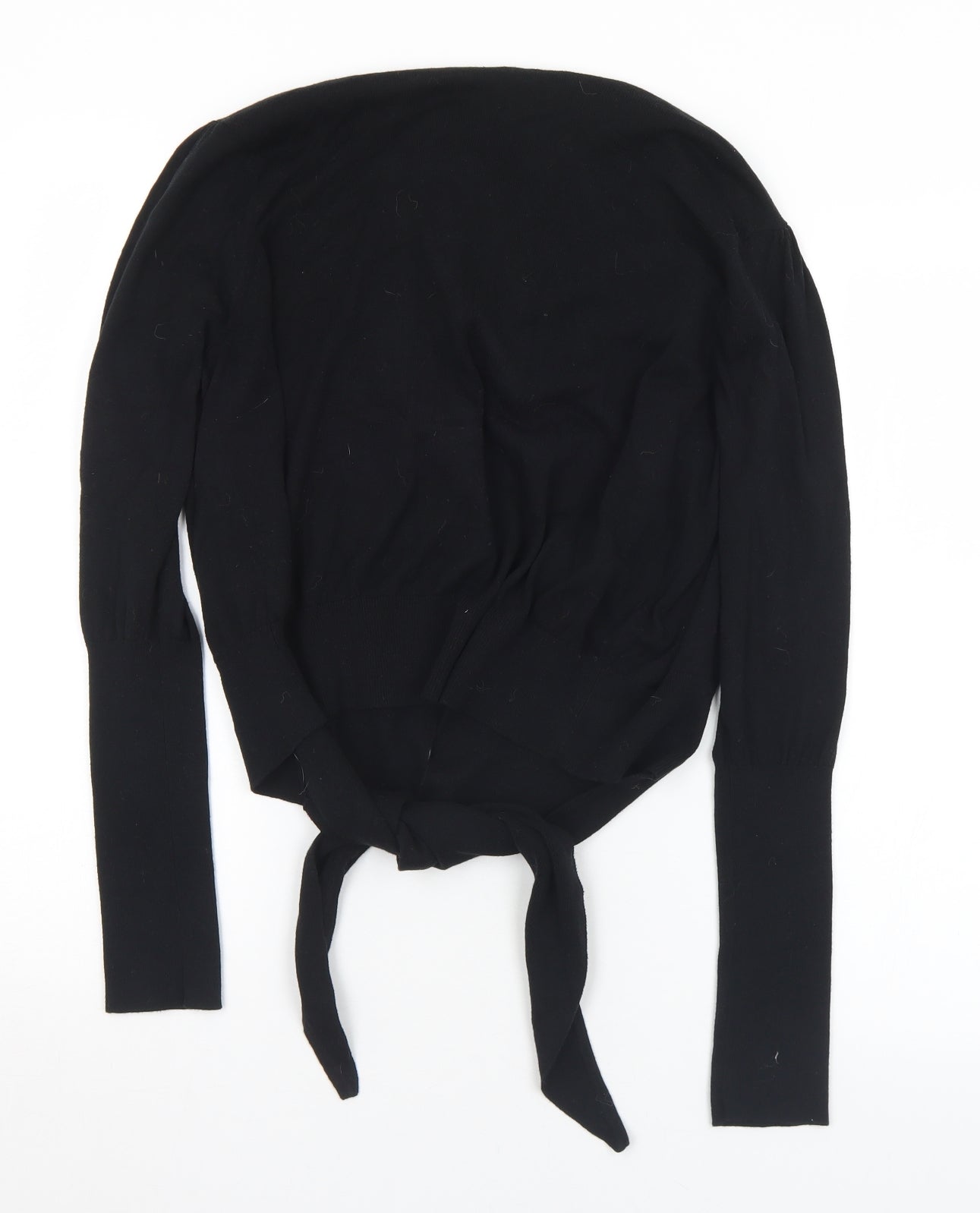 George Womens Black Collared  Cotton Cardigan Jumper Size 16