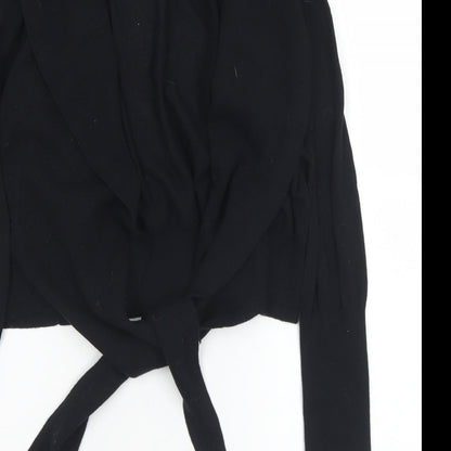 George Womens Black Collared  Cotton Cardigan Jumper Size 16