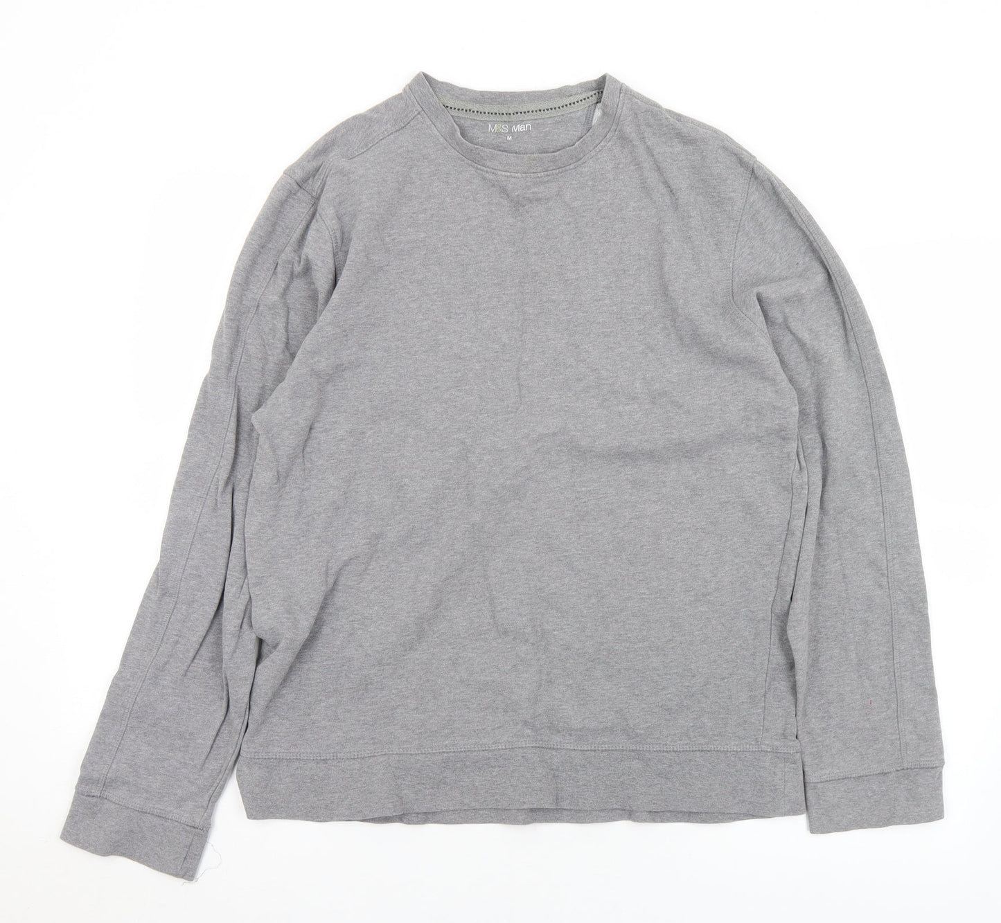 Mens UK Size M Marks and Spencer Grey Pullover Sweatshirt