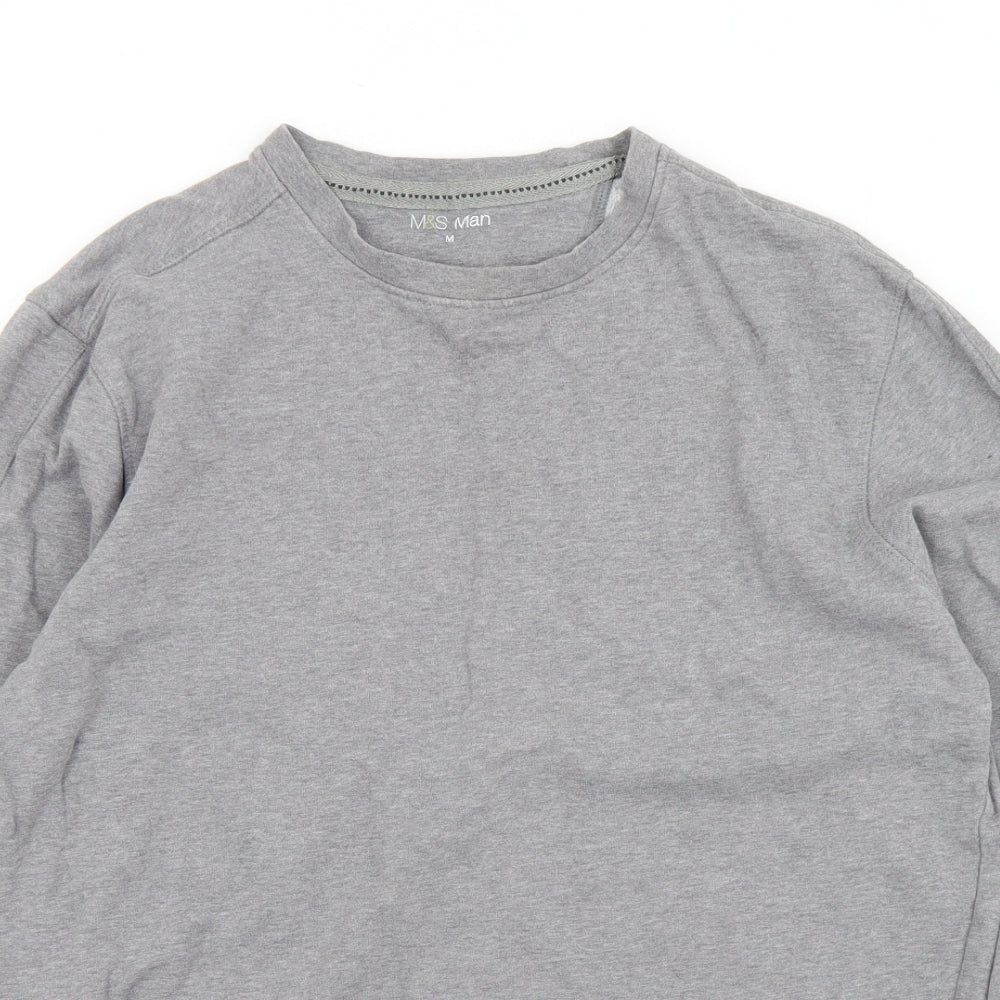 Mens UK Size M Marks and Spencer Grey Pullover Sweatshirt