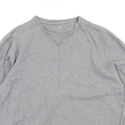 Mens UK Size M Marks and Spencer Grey Pullover Sweatshirt