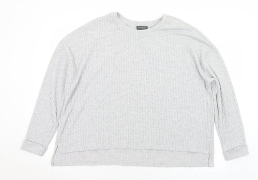 Primark Womens Grey Round Neck  Polyester Pullover Jumper Size 18   - 18-20