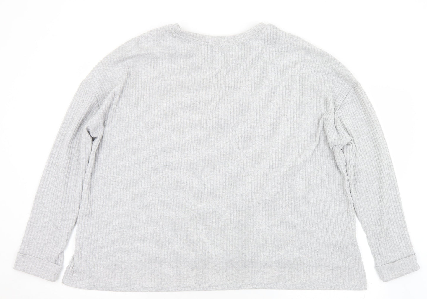 Primark Womens Grey Round Neck  Polyester Pullover Jumper Size 18   - 18-20