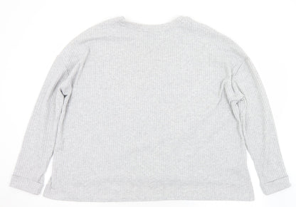 Primark Womens Grey Round Neck  Polyester Pullover Jumper Size 18   - 18-20