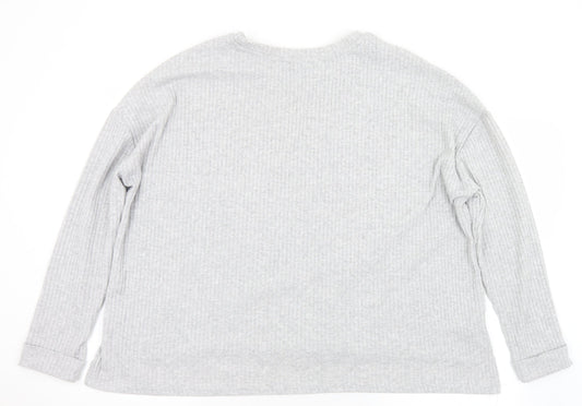 Primark Womens Grey Round Neck  Polyester Pullover Jumper Size 18   - 18-20