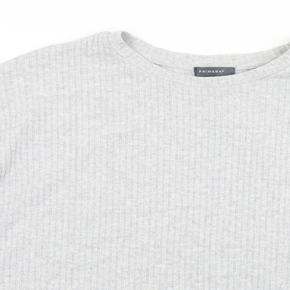 Primark Womens Grey Round Neck  Polyester Pullover Jumper Size 18   - 18-20
