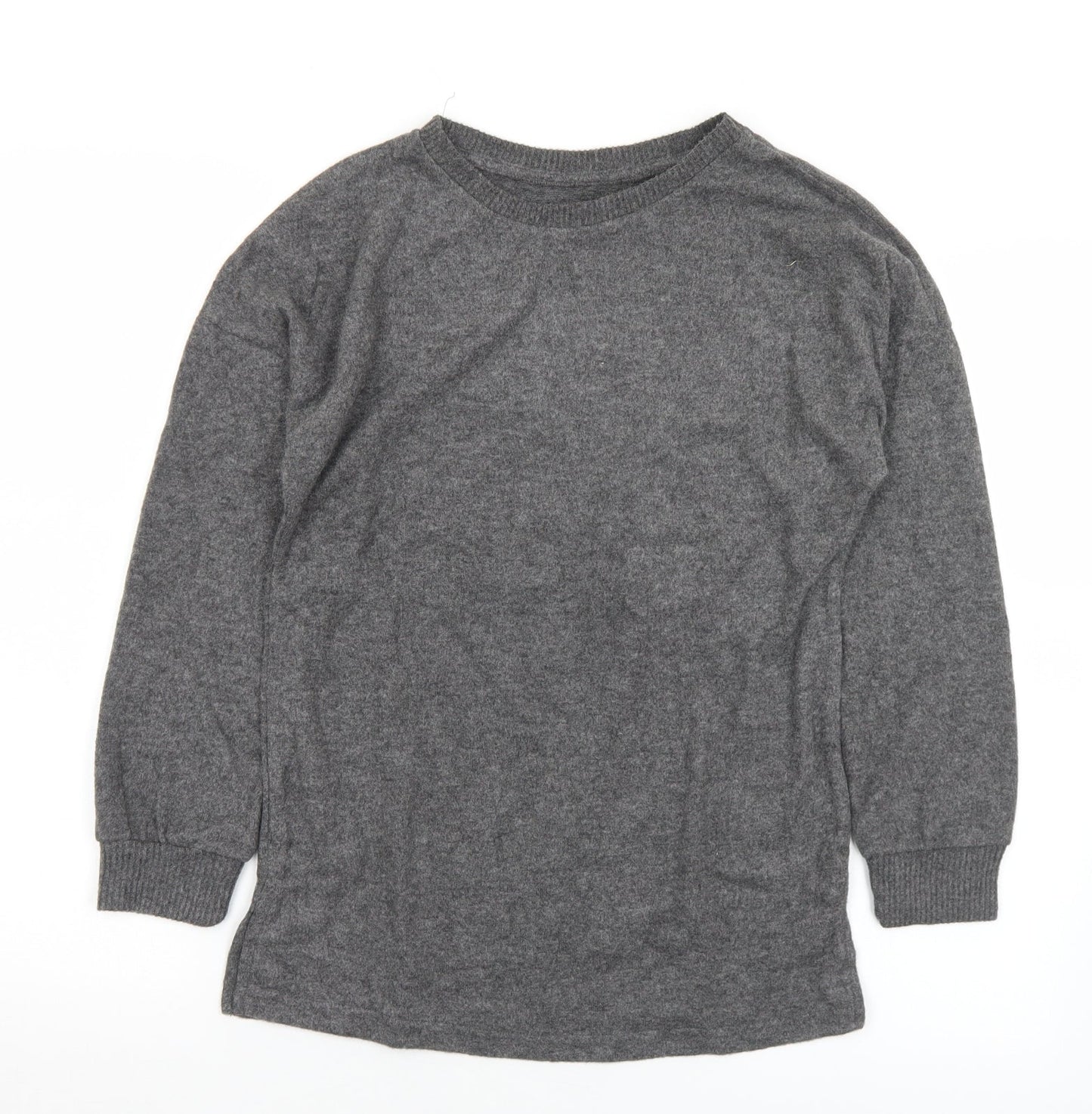 Primark Womens Grey Round Neck  Polyester Pullover Jumper Size 6   - 6-8