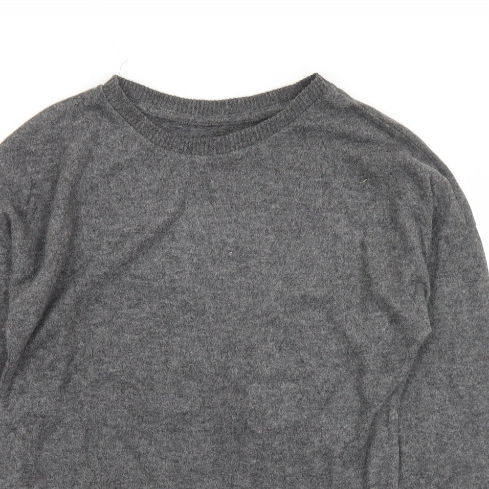 Primark Womens Grey Round Neck  Polyester Pullover Jumper Size 6   - 6-8