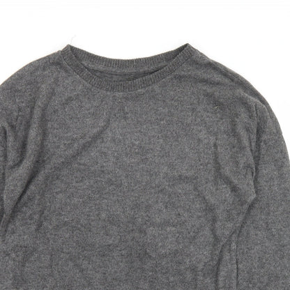 Primark Womens Grey Round Neck  Polyester Pullover Jumper Size 6   - 6-8