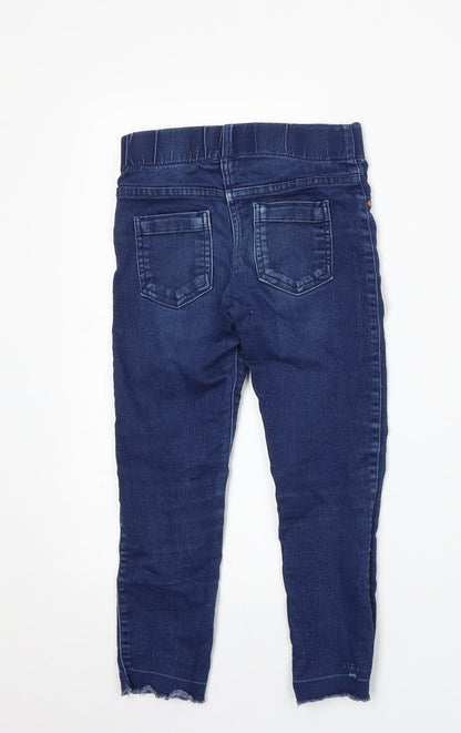 F&F Girls Blue  Cotton Skinny Jeans Size 6-7 Years  Regular