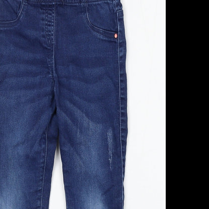 F&F Girls Blue  Cotton Skinny Jeans Size 6-7 Years  Regular