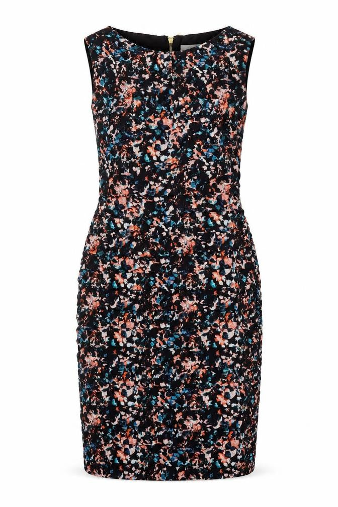 Coast Womens Multicoloured Floral Polyester Bodycon  Size 12  Round Neck
