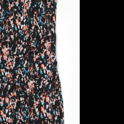 Coast Womens Multicoloured Floral Polyester Bodycon  Size 12  Round Neck