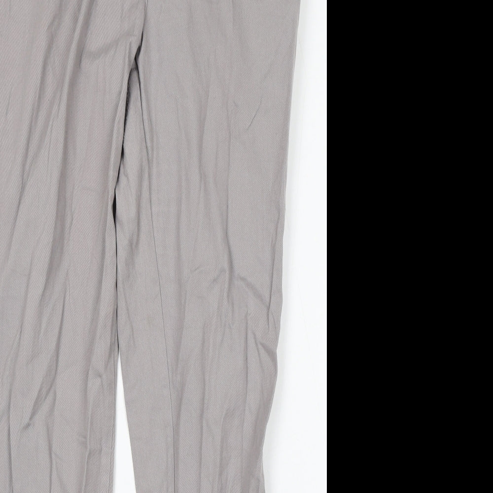 New Look Womens Grey  Cotton Straight Jeans Size 14 L32 in Regular