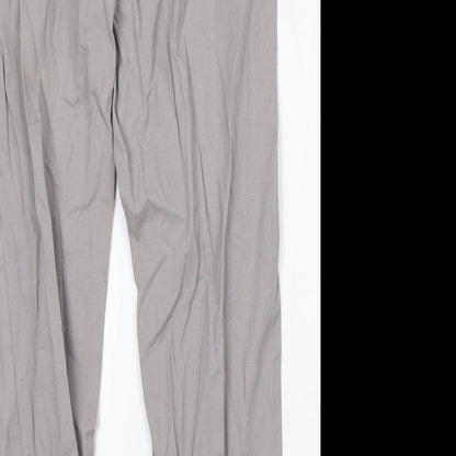 New Look Womens Grey  Cotton Straight Jeans Size 14 L32 in Regular