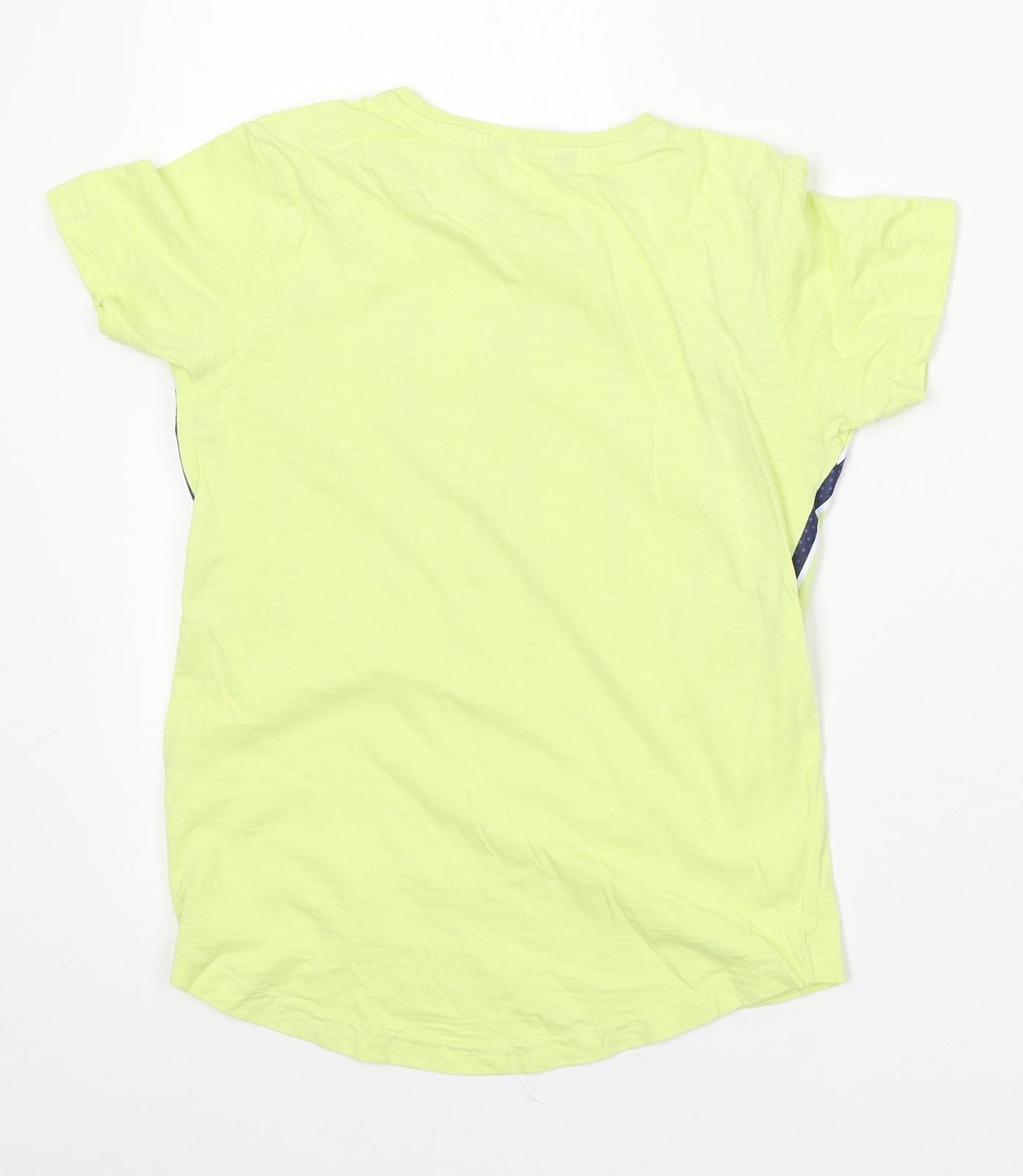 George Girls Green  Cotton Basic T-Shirt Size 8-9 Years Round Neck