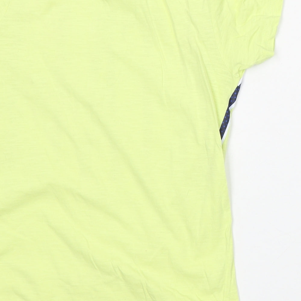 George Girls Green  Cotton Basic T-Shirt Size 8-9 Years Round Neck