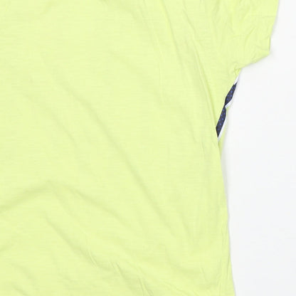 George Girls Green  Cotton Basic T-Shirt Size 8-9 Years Round Neck