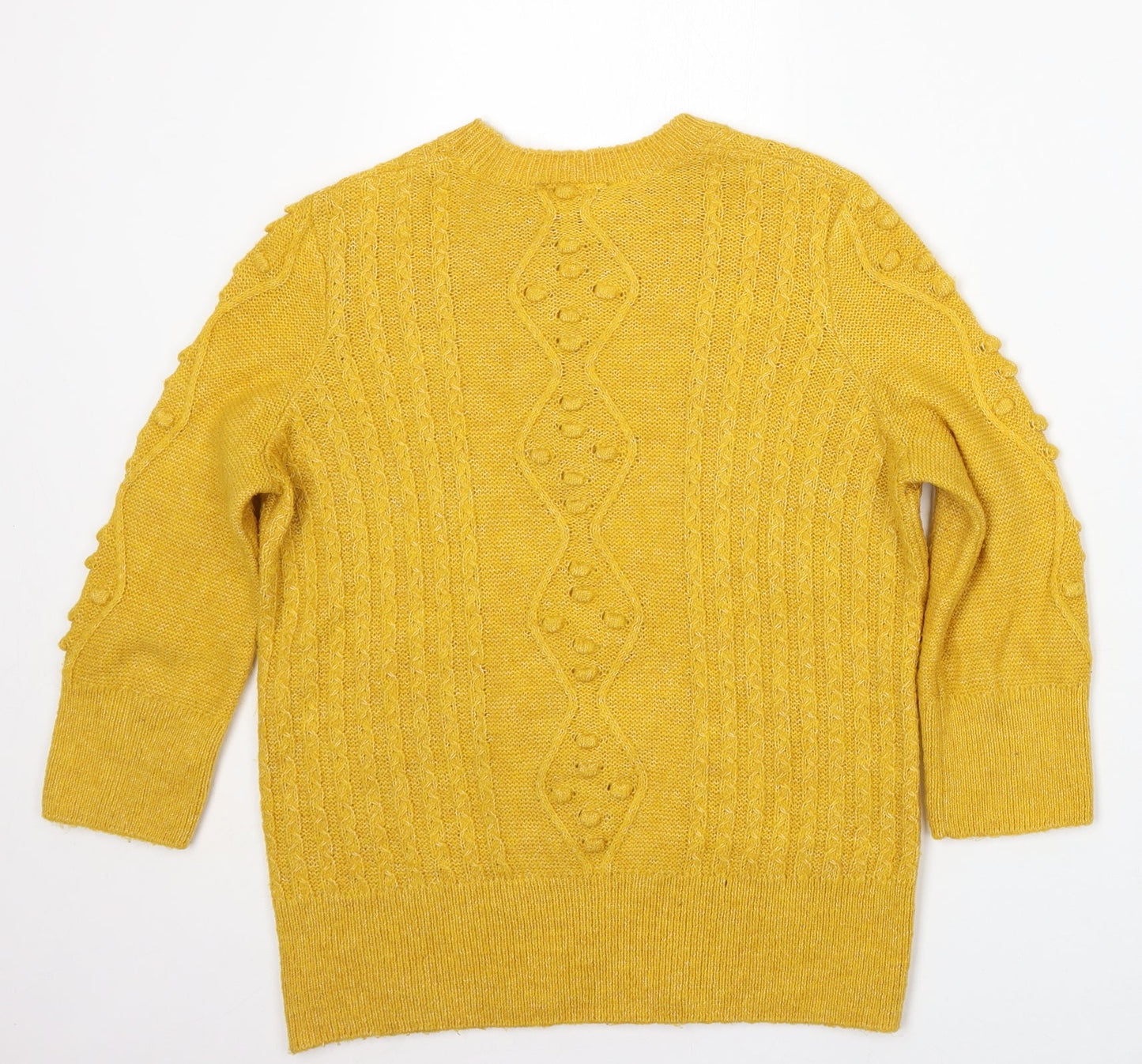 Womens UK Size XS Savior Yellow Pullover Jumper