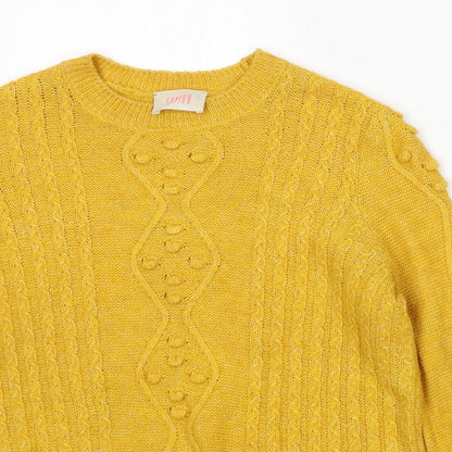 Womens UK Size XS Savior Yellow Pullover Jumper