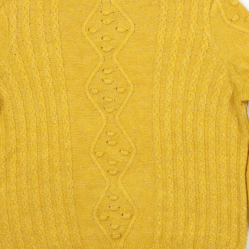 Womens UK Size XS Savior Yellow Pullover Jumper