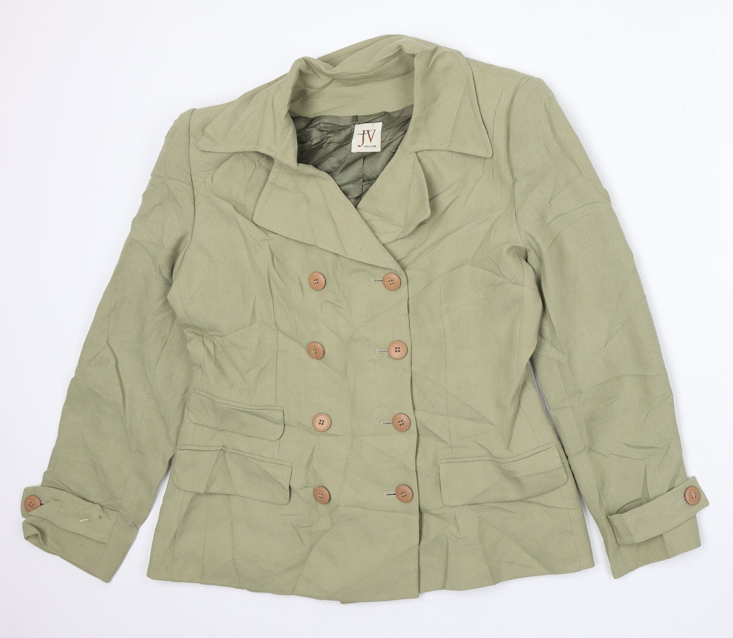 JV Collection Womens Green   Jacket  Size 12  Button