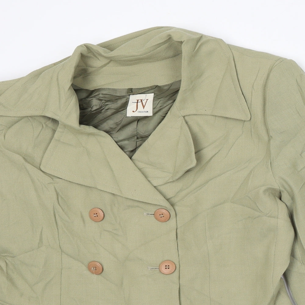 JV Collection Womens Green   Jacket  Size 12  Button