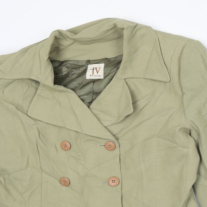 JV Collection Womens Green   Jacket  Size 12  Button