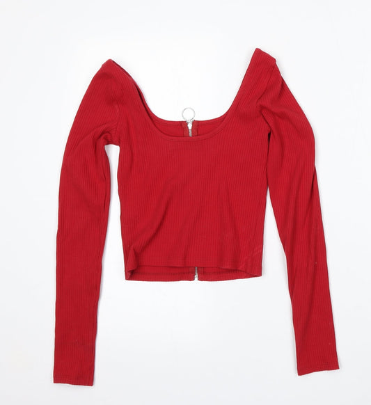 Womens UK Size XS Hollister Red Pullover Jumper