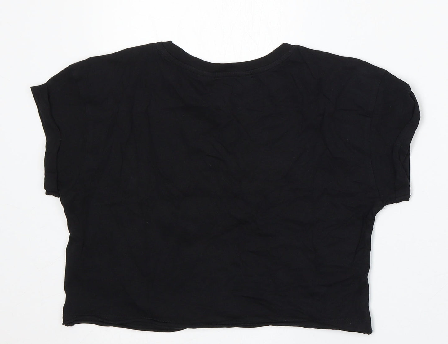 915 Generation Girls Black  Cotton Basic T-Shirt Size 10-11 Years Round Neck  - Coachella