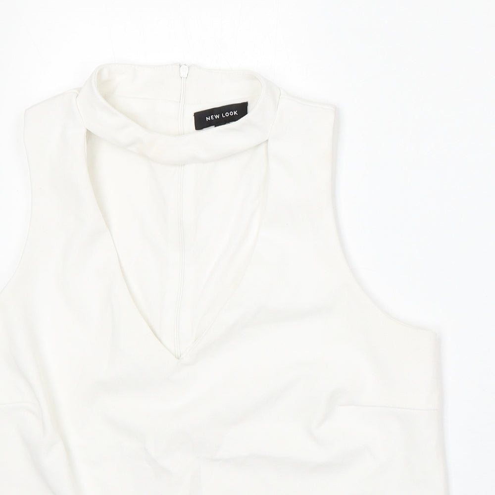 Womens UK Size 12 New Look White Vest Jumper