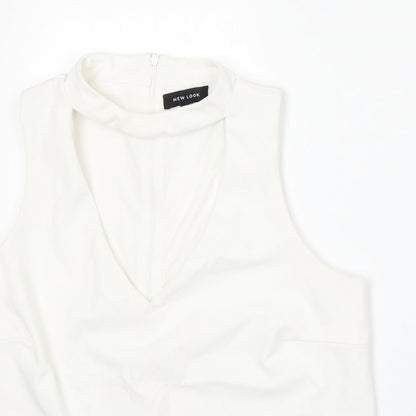 Womens UK Size 12 New Look White Vest Jumper