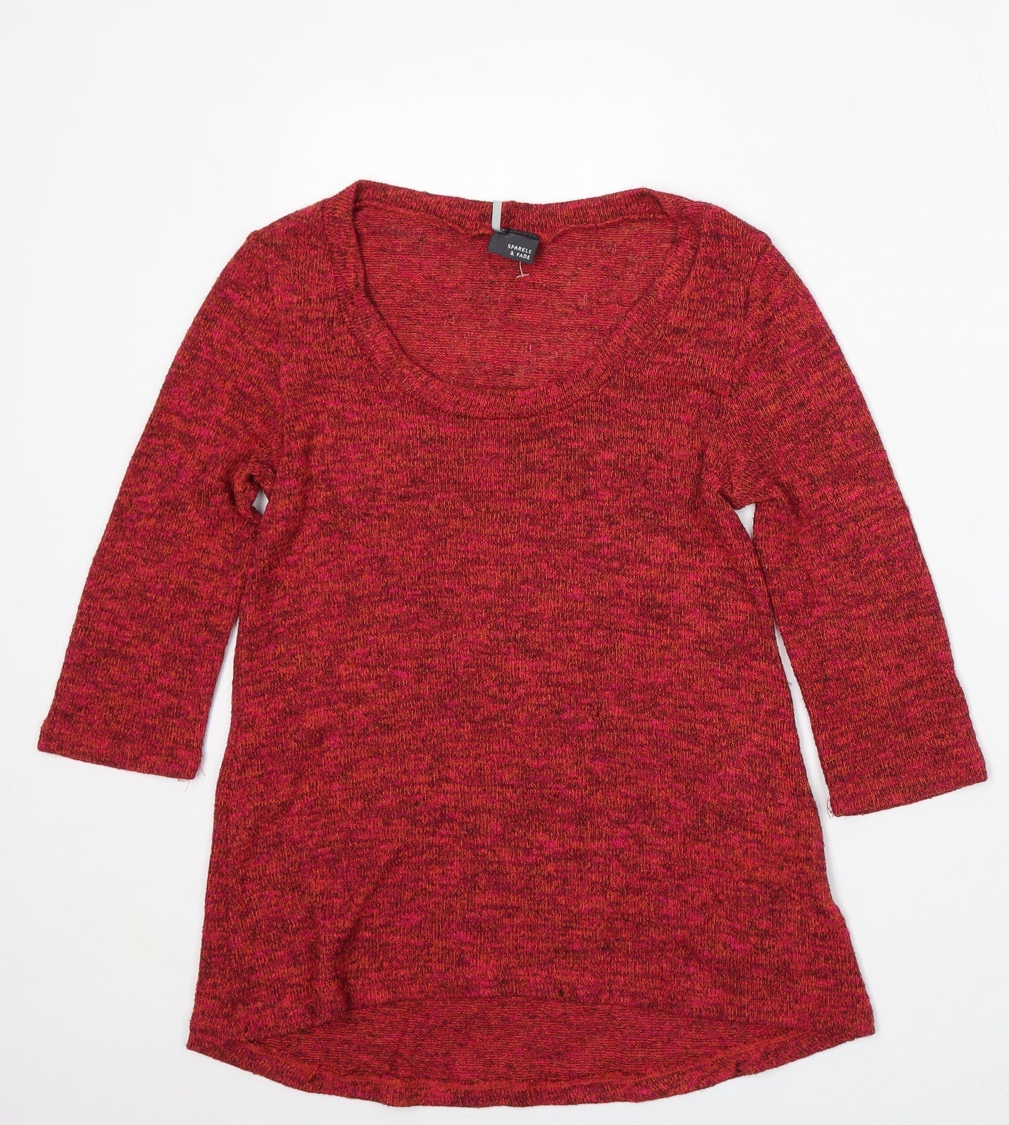 Womens UK Size XS Sparkle & Fade Red Pullover Jumper