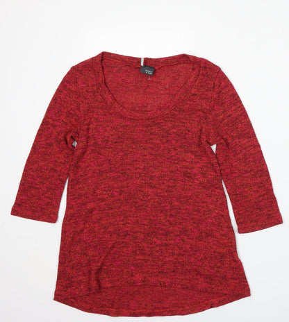 Womens UK Size XS Sparkle & Fade Red Pullover Jumper
