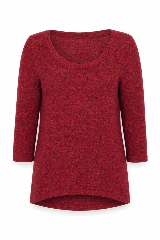 Womens UK Size XS Sparkle & Fade Red Pullover Jumper