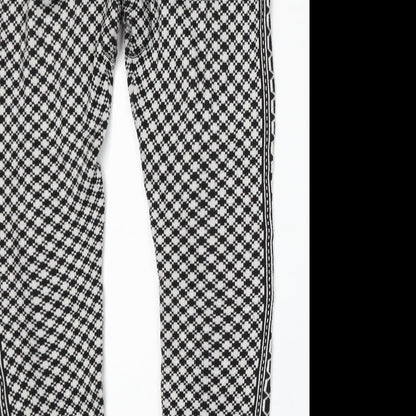 Preworn Womens White Geometric Polyester Jogger Trousers Size 30 in L26 in Regular