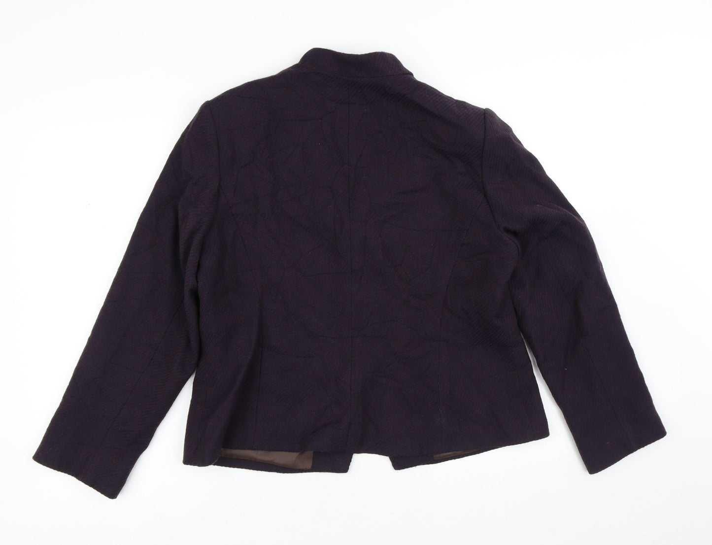 Minuet Womens Brown Striped  Jacket Blazer Size 16  Button