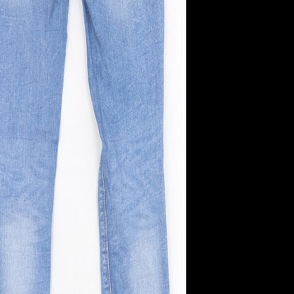 Zara Mens Blue  Polyester Skinny Jeans Size 27 in L30 in Slim Zip