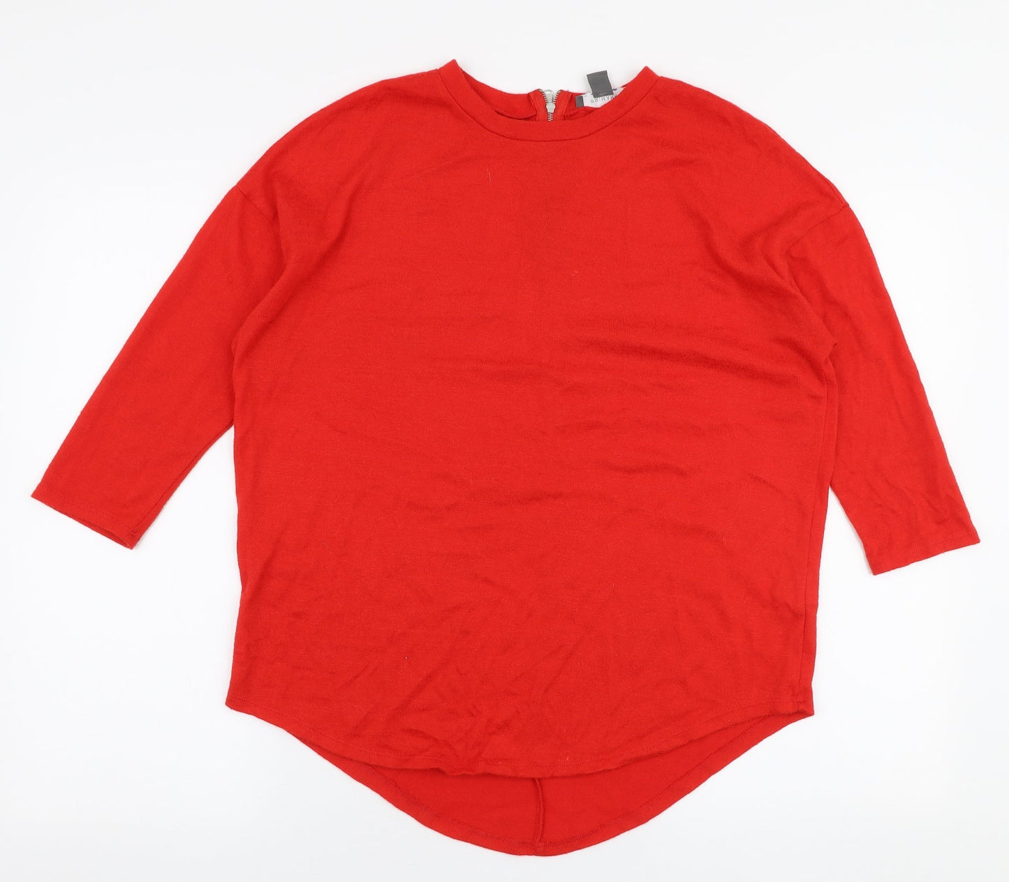 Primark Womens Red Round Neck  Polyester Pullover Jumper Size S