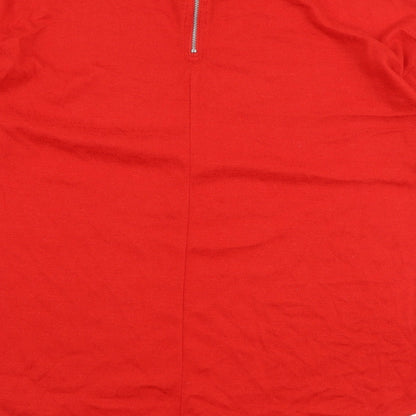 Primark Womens Red Round Neck  Polyester Pullover Jumper Size S